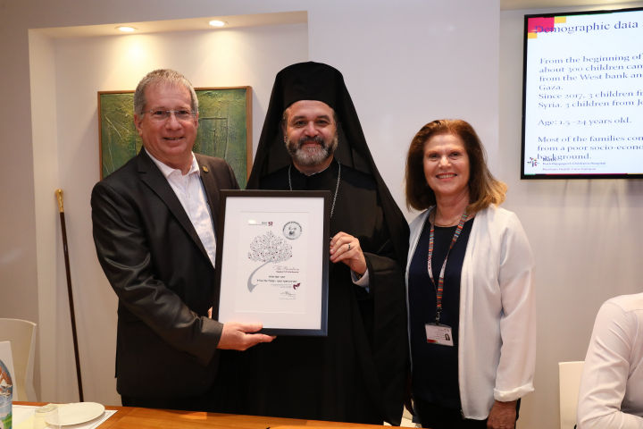 (L-R): Professor Myriam Ben-Arush, Father Joseph Mata, and Dr. Michael Halberthal. Photgraphy: Pioter Fliter.