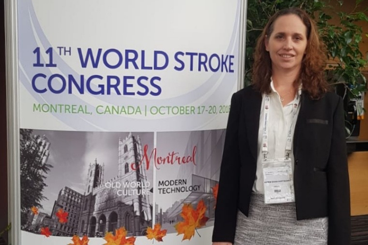 Dr. Rotem Sivan-Hoffmann attending the 11th World Stroke Congress in Montreal, Canada. Photo courtesy of Dr. Rotem Sivan-Hoffman