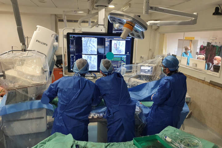 The new cardiac catheterization lab in the Interventional Cardiology Unit at Rambam.