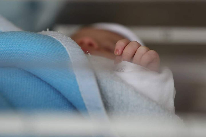 The newborn baby shortly after birth. Photography: Courtesy of Rambam HCC.