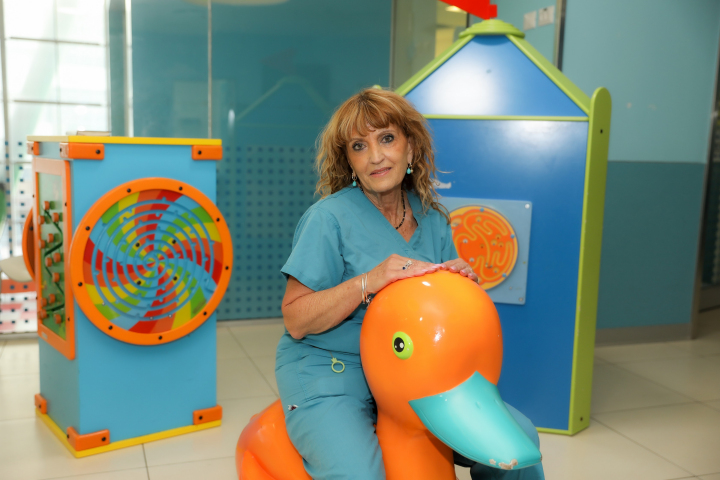 Vicky Cohen in Ruth Rappaport Children's Hospital. Photography courtesy of Rambam HCC.
