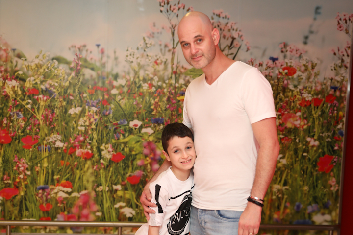 Miracle boy – 8-year-old Harel and his father, Yaniv. Photography: Rambam HCC