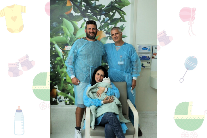 The Eliyahu Family after the birth of their son. Photography: Courtesy of the Eliyahu family.

