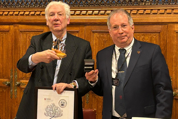 Lord Bew of the House of Lords and Professor Miki Halberthal. Photography: Rambam HCC