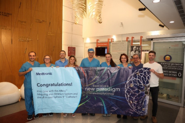 Professor Suleiman with the Affera team after the first procedure