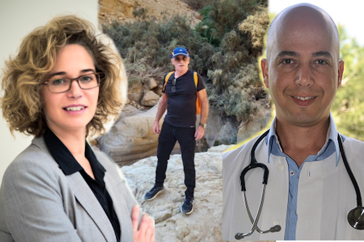 L) Professor Zer-Kuch; Middle) Cornell Shalev; R) Dr. Minerbi. Photography: Rambam HCC
