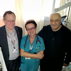 From right to left: Mr. Adiv Sharipov, Clinical Associate 
Professor Evgenia Nikolsky, and Professor Rafi Beyar, 
Director of Rambam.
Photo: Courtesy of Rambam HCC.