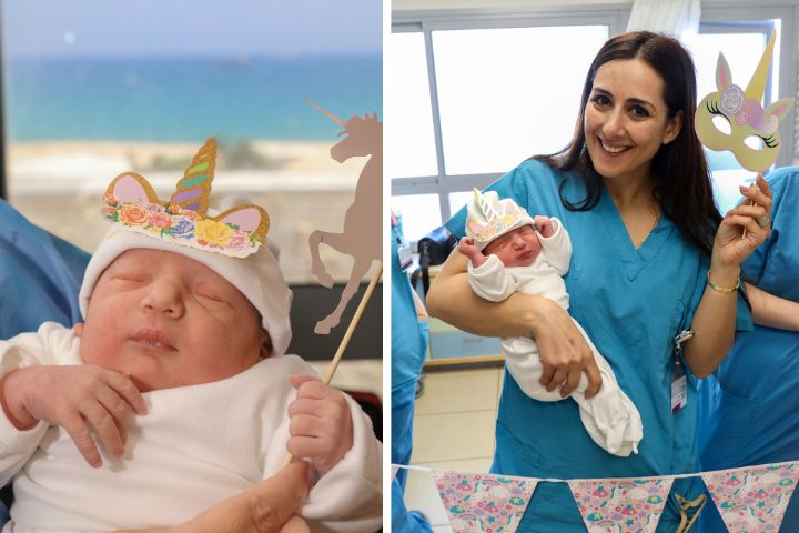 בתמונה: תינוקות יוניקורן בתינוקייה של רמב"ם. צילום: הקריה הרפואית רמב"ם.
